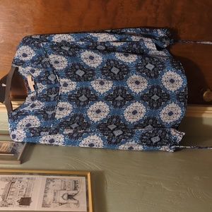 Perfect😍EUC: LOFT blouse -- ladies M 💙💎🩵office to evening🩵💎💙 lightwt. LS